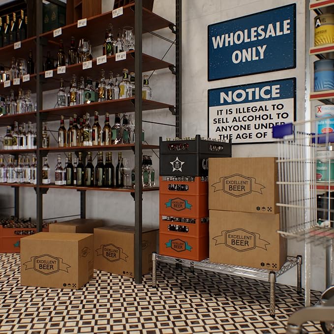 Regal Altair 18" Deep x 30" Wide x 8" Height 1-Tier Wire Shelving Kit | NSF Commercial Storage Rack Unit