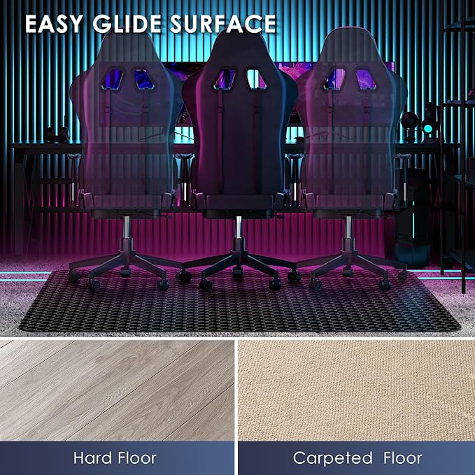Vicwe Office Chair Mat for Carpet, 55"x36" Anti-Slip Waterproof Floor Protector Desk Chair Mat for Rolling Chairs, Heavy Duty Chair Mat with Studs,Easy Glide Floor Mat for Home,Gaming
