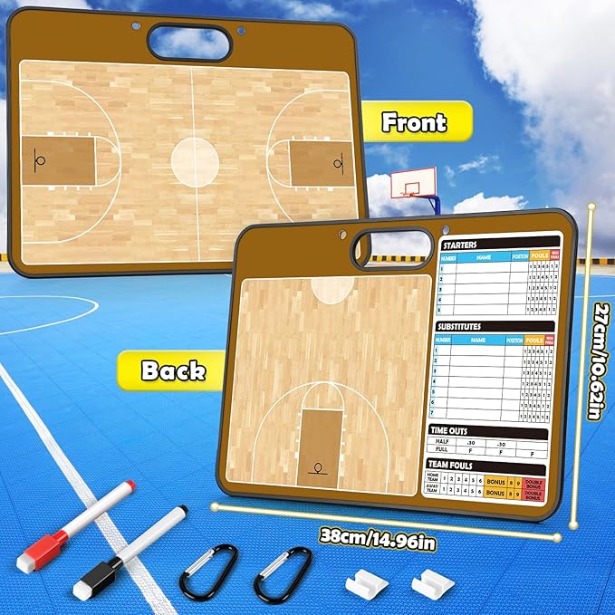 Torlam Magnetic Dry Erase Coach Board, Baseball, Soccer, Football, Basketball Coaching Clipboard
