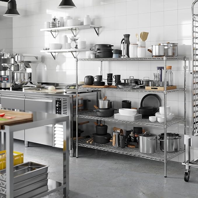 Regal Altair 24" Deep x 54" Wide x 54" Height Wire Shelving Kit | 4-Tier | NSF Commercial Storage Rack Unit