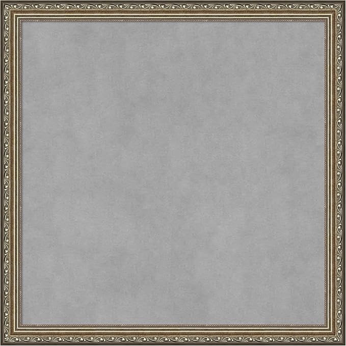 Amanti Art Silver Framed Magnetic Board 22x22 Medium Vision Board for use with Magnets, 100% Metal Sheet to Display Items as Office Decor or for Home Organization in mudroom, Kitchen or Kids Room