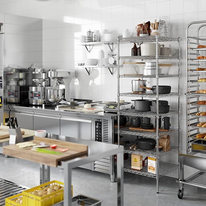Regal Altair 24" Deep x 24" Wide x 74" Height Wire Shelving Kit | 8-Tier | NSF Commercial Storage Rack Unit