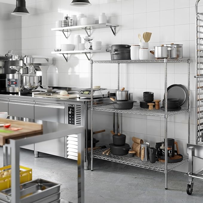 Regal Altair 24" Deep x 42" Wide x 54" Height Wire Shelving Kit | 3-Tier | NSF Commercial Storage Rack Unit
