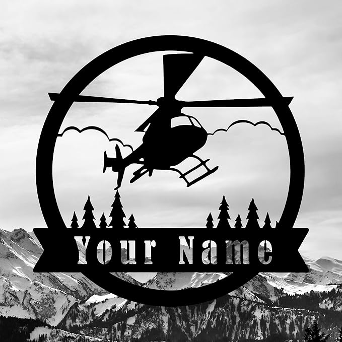 Personalized Metal Airplane Wall Art, Airplane Name Sign, Customized Pilot Name Sign, Airplane Hangar Sign Decor, Aviation Home Office Decor, Large Outdoor Decor, Pilot Gifts, Aircraft Lovers Gift