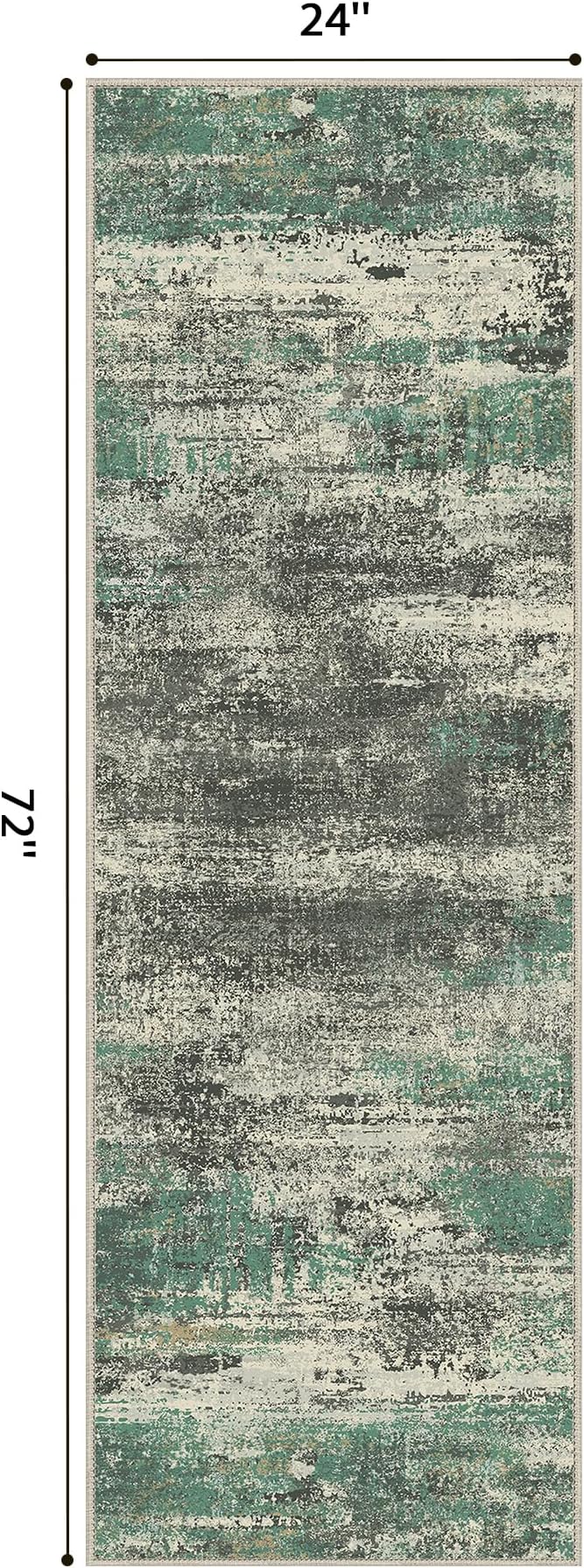 GENIMO Runners for Hallways, 2x6 Washable Runner Rug Non-Slip, Long Runner Rugs with Rubber Backing, Low Pile Lightweight Rugs for Kitchen, Bedroom, Bathroom, Entryway, Sage Green