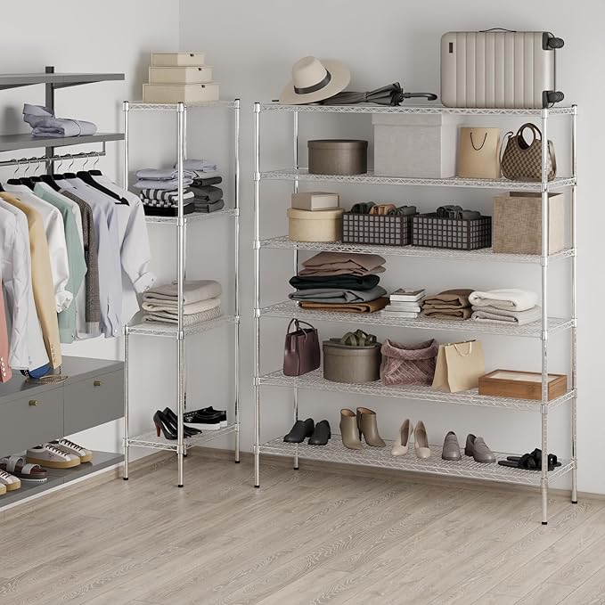Regal Altair 18" Deep x 60" Wide x 74" Height Wire Shelving Kit | 6-Tier | NSF Commercial Storage Rack Unit