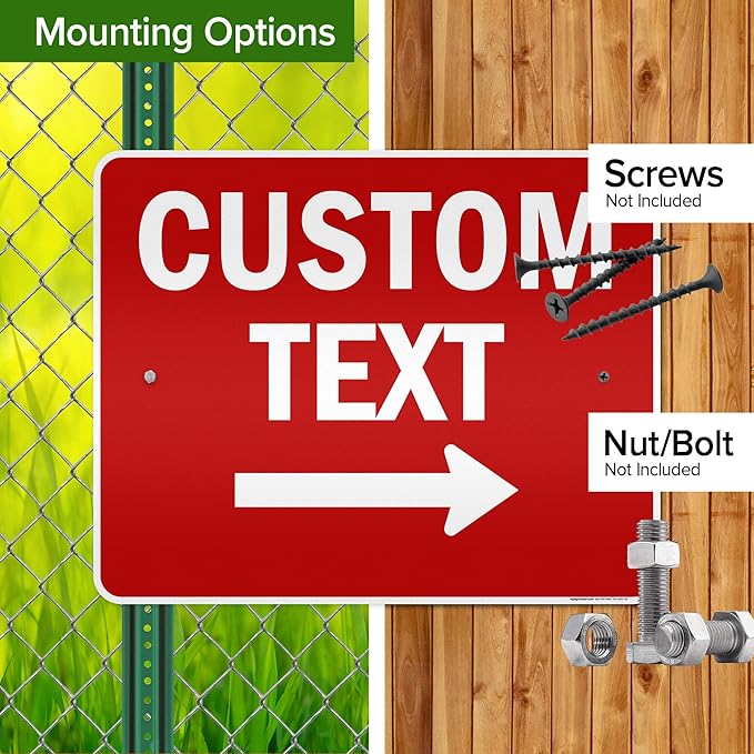 Custom Arrow,Custom Directional Sign, Right Arrow, 24x30 Inches, 3M EGP Reflective, Rust Free .080 Aluminum, Fade Resistant, Made in USA by My Sign Center