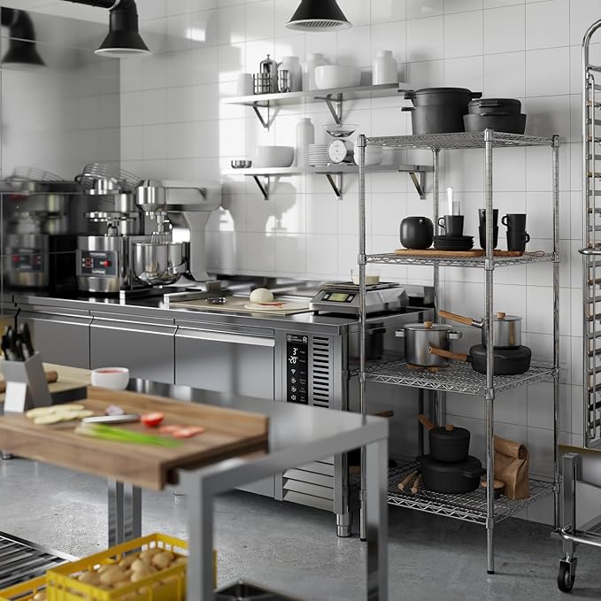 Regal Altair 24" Deep x 24" Wide x 64" Height Wire Shelving Kit | 4-Tier | NSF Commercial Storage Rack Unit