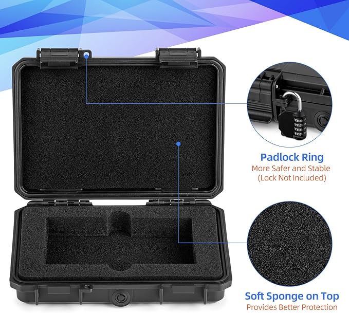 MewVeer Graded Card Case, Trading Card Storage Box, Top Loader Storage Cases with Padlock Hole, Hard Cards Boxes for Sports Cards Hold up to 3 PSA