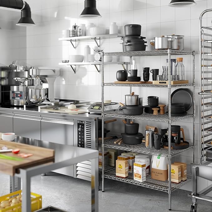 Regal Altair 24" Deep x 36" Wide x 64" Height Wire Shelving Kit | 5-Tier | NSF Commercial Storage Rack Unit