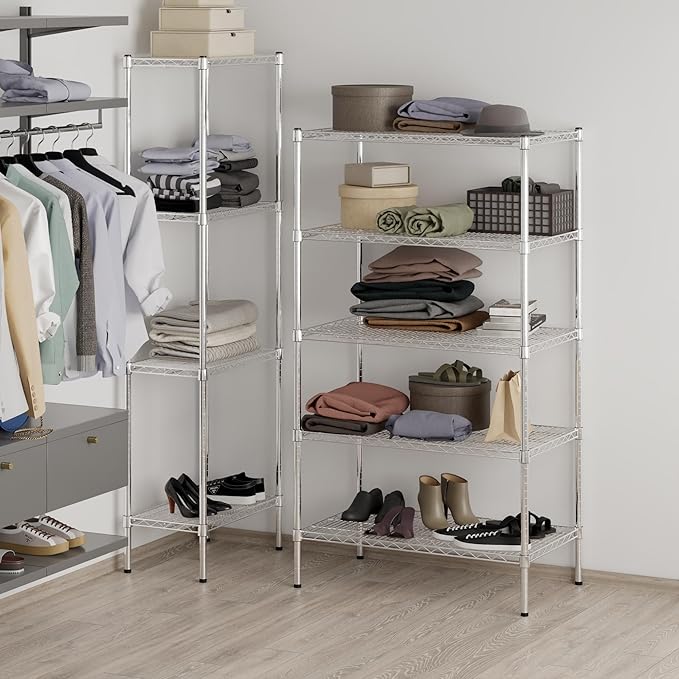 Regal Altair 21" Deep x 36" Wide x 64" Height Wire Shelving Kit | 5-Tier | NSF Commercial Storage Rack Unit