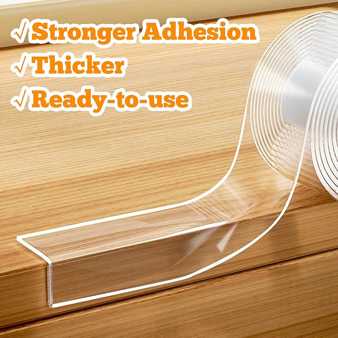 Clear Soft Corner Protectors for Furniture Strip,1.18 in x 6.6 FT,Sharp Edge & Table Bumper,Window Edge,Wall Protector, Soft Corner Guards Safe for Proof,Table Corner Protectors in Family