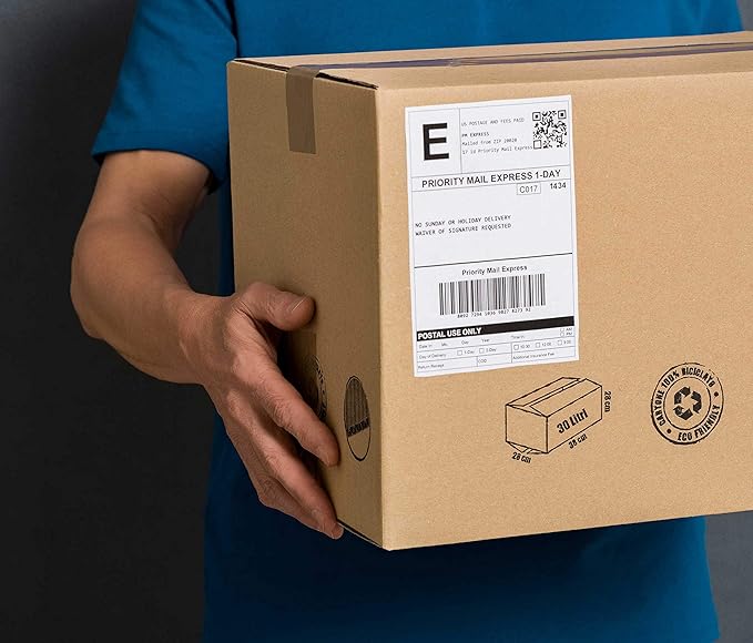 8.5" x 5.5" Half Sheet Self Adhesive Shipping Labels for Laser or Inkjet Printer (200 Labels)
