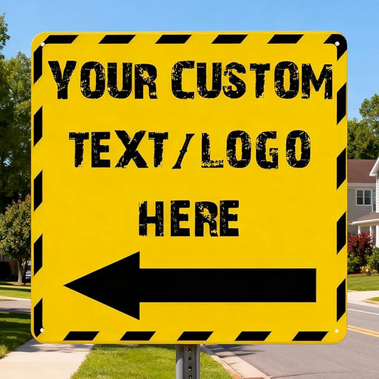 Custom Square Arrow Signs - 12 * 12 inches - Customizable size/color, for shopping mall and office directions