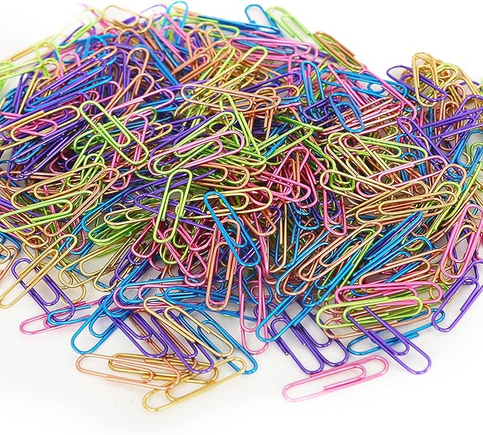 Ufmarine Large Paper Clips 2 inch, 240 Pcs Colored Paper Clips for Office