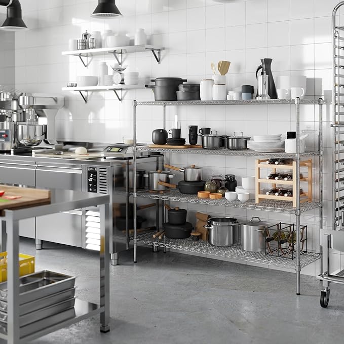 Regal Altair 18" Deep x 60" Wide x 54" Height Wire Shelving Kit | 4-Tier | NSF Commercial Storage Rack Unit