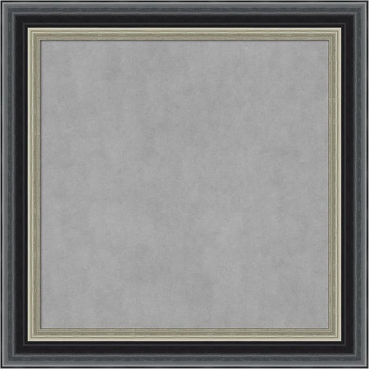Amanti Art Black Framed Magnetic Board 15x15 X-Small Vision Board for use with Magnets, 100% Metal Sheet to Display Items as Office Decor or for Home Organization in mudroom, Kitchen or Kids Room