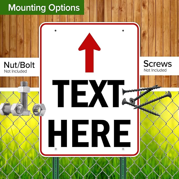 Custom Arrow,Custom Directional Sign, Up Arrow,36x48 Inches, Rust Free DiBound, Fade Resistant, Made in USA by My Sign Center