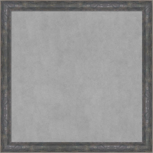Amanti Art Grey Framed Magnetic Board 27x27 Medium Vision Board for use with Magnets, 100% Metal Sheet to Display Items as Office Decor or for Home Organization in mudroom, Kitchen or Kids Room
