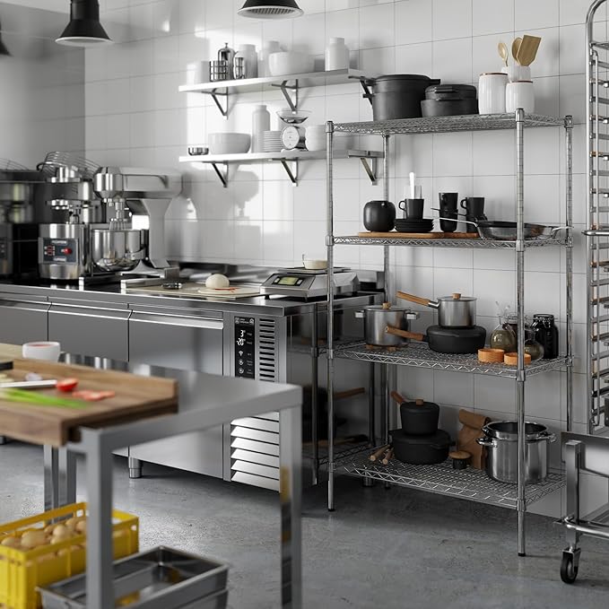 Regal Altair 18" Deep x 36" Wide x 64" Height Wire Shelving Kit | 4-Tier | NSF Commercial Storage Rack Unit