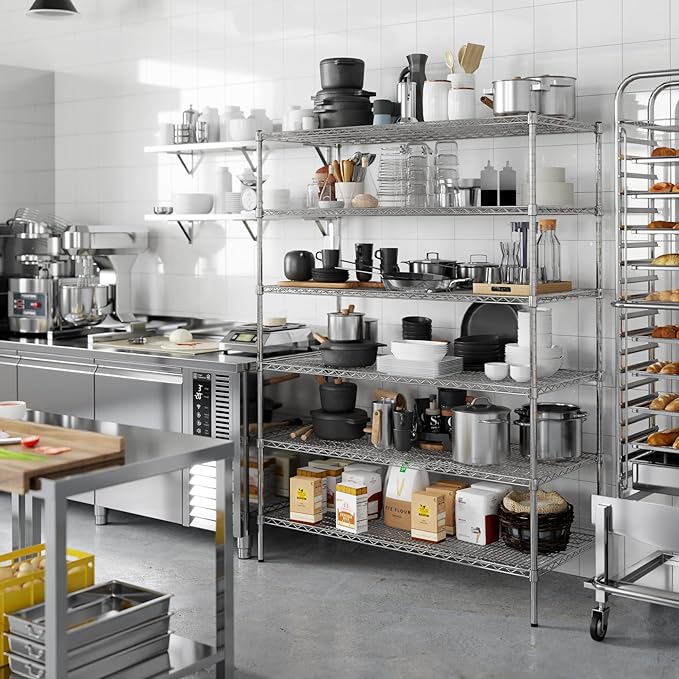 Regal Altair 24" Deep x 54" Wide x 74" Height Wire Shelving Kit | 6-Tier | NSF Commercial Storage Rack Unit