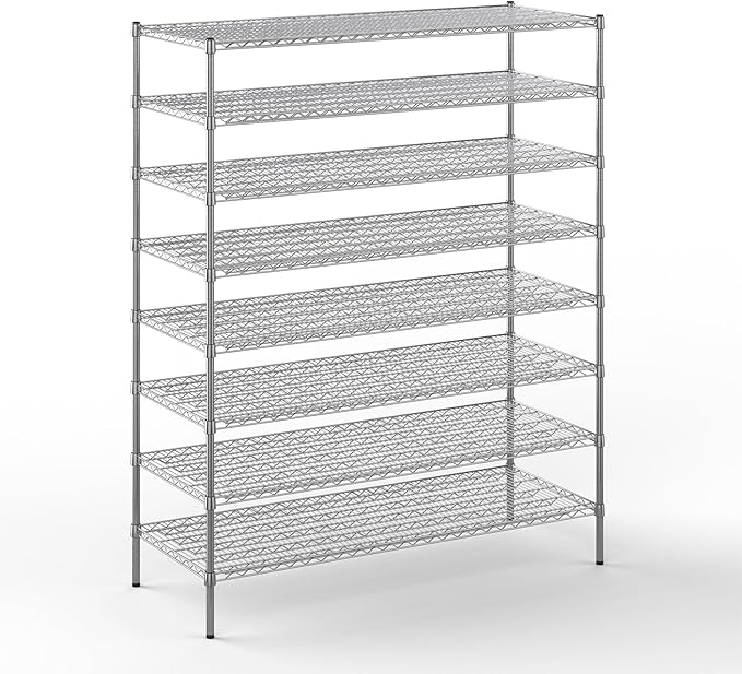 Regal Altair 24" Deep x 60" Wide x 74" Height Wire Shelving Kit | 8-Tier | NSF Commercial Storage Rack Unit
