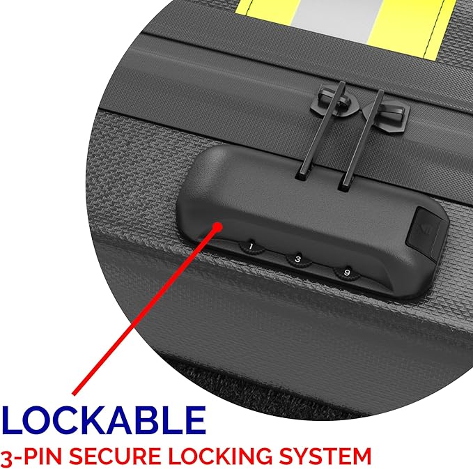 Upgraded Fireproof & Waterproof Document Bag – Lockable 17”x 12”x 5” with Wallet Protector - Reflective to Find Fast at Night – Shield Documents & Valuables from Fire & Water - Firefighter Designed