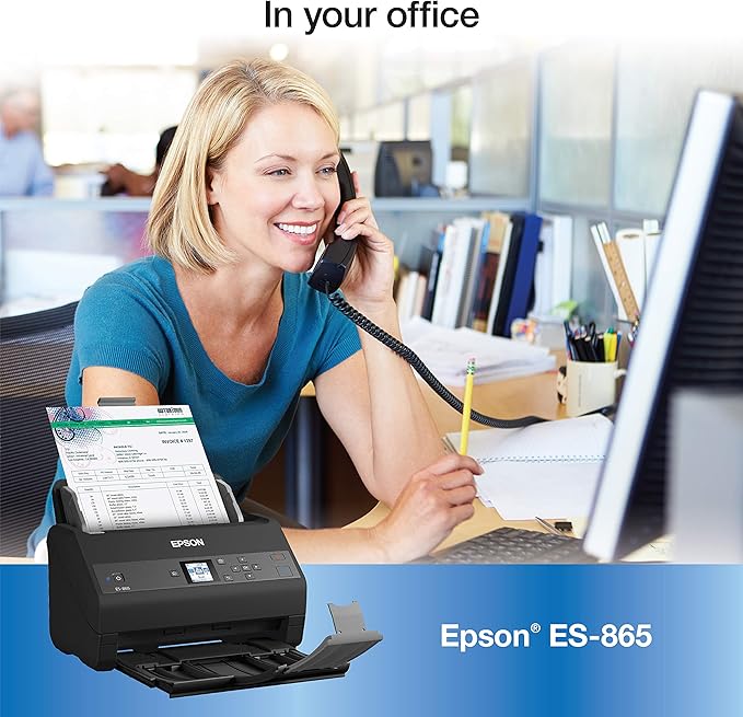 Epson Workforce ES-865 High Speed Color Duplex Document Scanner with Twain Driver