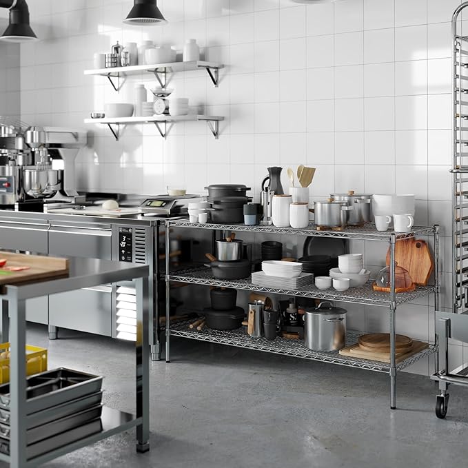 Regal Altair 24" Deep x 60" Wide x 34" Height Wire Shelving Kit | 3-Tier | NSF Commercial Storage Rack Unit