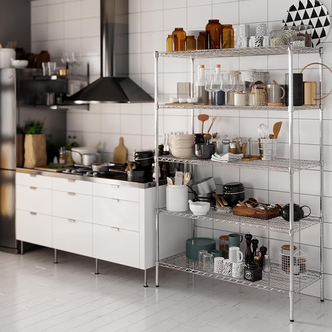 Regal Altair 21" Deep x 48" Wide x 74" Height Wire Shelving Kit | 5-Tier | NSF Commercial Storage Rack Unit