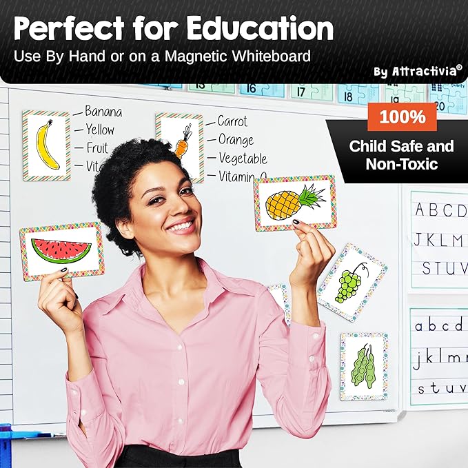 Attractivia Dry Erase Magnetic Labels 5.6 x 3.7 in, Pattern Borders, Large Dry Erase Magnets, 36-Pack, Erasable Write-On All-Purpose Labels, for Office, Education, Home, Whiteboard