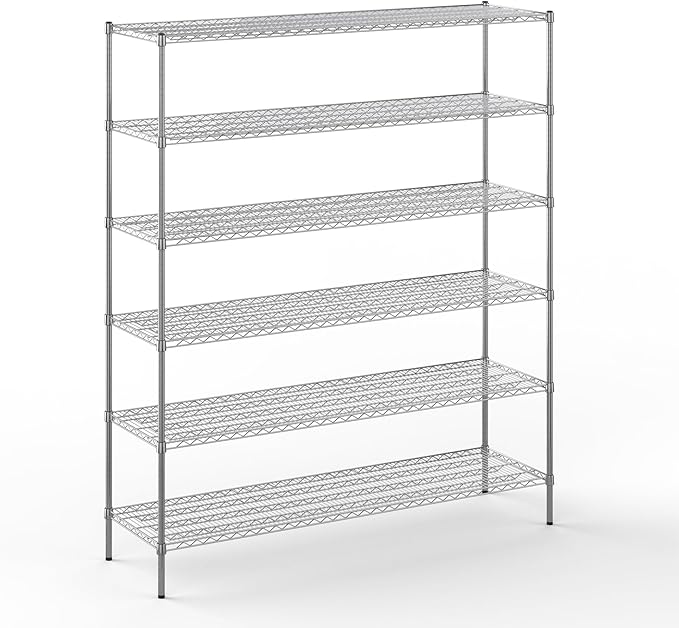 Regal Altair 21" Deep x 72" Wide x 86" Height Wire Shelving Kit | 6-Tier | NSF Commercial Storage Rack Unit