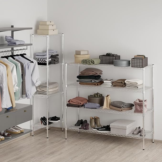 Regal Altair 21" Deep x 60" Wide x 54" Height Wire Shelving Kit | 4-Tier | NSF Commercial Storage Rack Unit