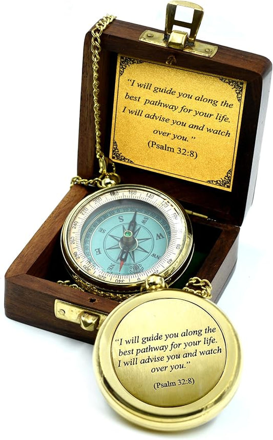 I Will Guide (Psalm 32:8) Communion & Confirmation Gift for Teenage Boys | Sentimental & Inspirational Present | Baptism Religious Gifts for Men, Christian, Catholic, Graduation