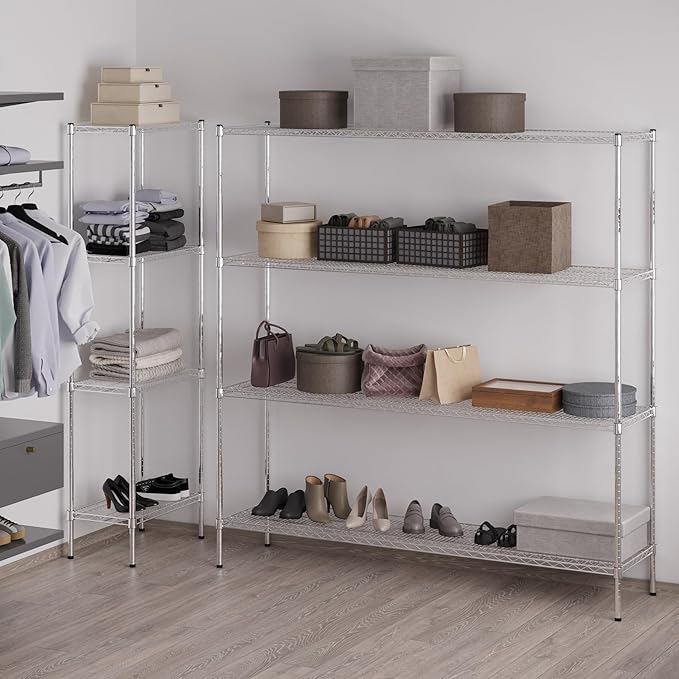 Regal Altair 18" Deep x 72" Wide x 74" Height Wire Shelving Kit | 4-Tier | NSF Commercial Storage Rack Unit