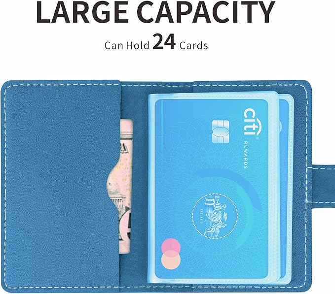 PRIVILLA 2 Pcs Credit Card Holder and business card holder，Sd Card Holder Each Has 26 Card Organizers, 2024 New Credit Card Holders book for Men and Women.
