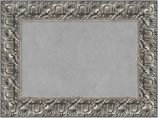 Amanti Art Silver Framed Magnetic Board 18x24 Small Vision Board for use with Magnets, 100% Metal Sheet to Display Items as Office Decor or for Home Organization in mudroom, Kitchen or Kids Room