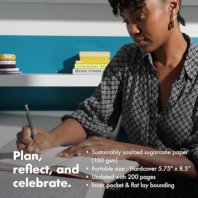 BestSelf 13-Week Self Journal & Goal Planner – Undated Daily ADHD-Friendly Journal for Men & Women | Productivity, Gratitude, Reflection & Habit Tracker | 2026 Life Organizer with Prompts, Grey Mist