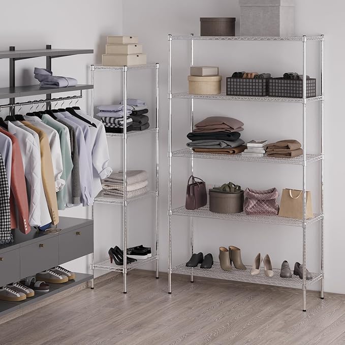 Regal Altair 18" Deep x 48" Wide x 86" Height Wire Shelving Kit | 5-Tier | NSF Commercial Storage Rack Unit