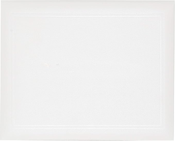 GraduationMall 8.5"x11" Smooth Padded Diploma Cover Certificate Holder White,1-Pack