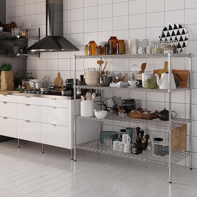 Regal Altair 24" Deep x 54" Wide x 54" Height Wire Shelving Kit | 4-Tier | NSF Commercial Storage Rack Unit