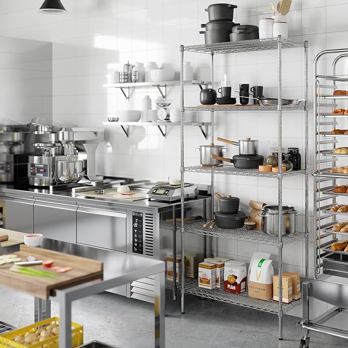 Regal Altair 18" Deep x 36" Wide x 86" Height Wire Shelving Kit | 5-Tier | NSF Commercial Storage Rack Unit