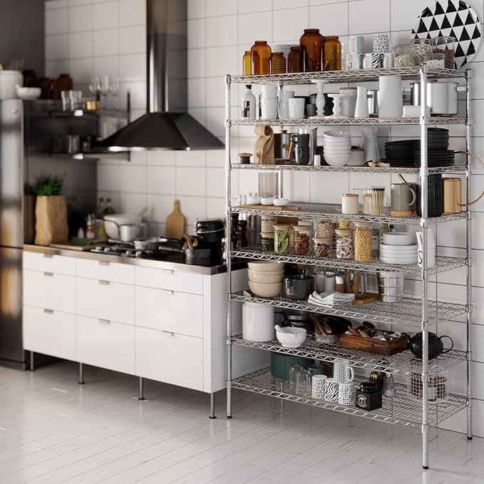 Regal Altair 21" Deep x 48" Wide x 74" Height Wire Shelving Kit | 8-Tier | NSF Commercial Storage Rack Unit