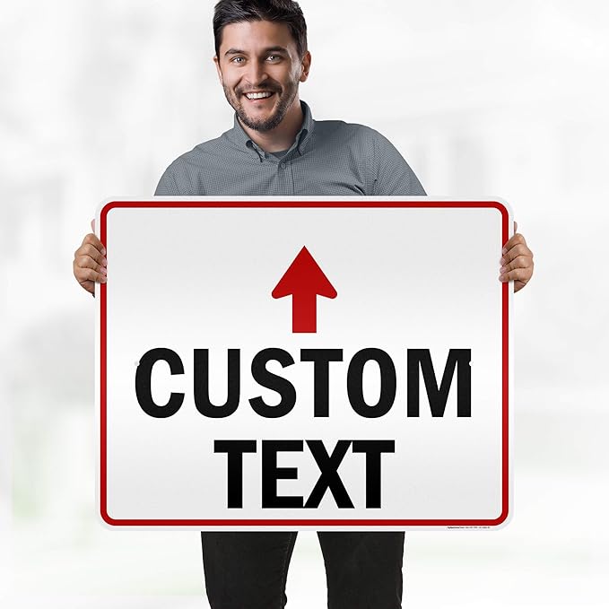 Custom Arrow,Custom Directional Sign, Up Arrow,24x30 Inches, 3M EGP Reflective, Rust Free .080 Aluminum, Fade Resistant, Made in USA by My Sign Center
