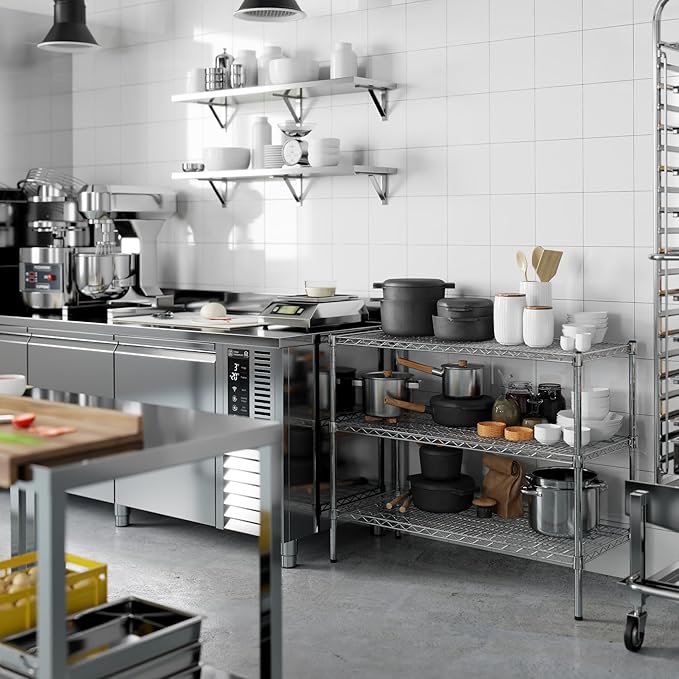 Regal Altair 18" Deep x 42" Wide x 34" Height Wire Shelving Kit | 3-Tier | NSF Commercial Storage Rack Unit