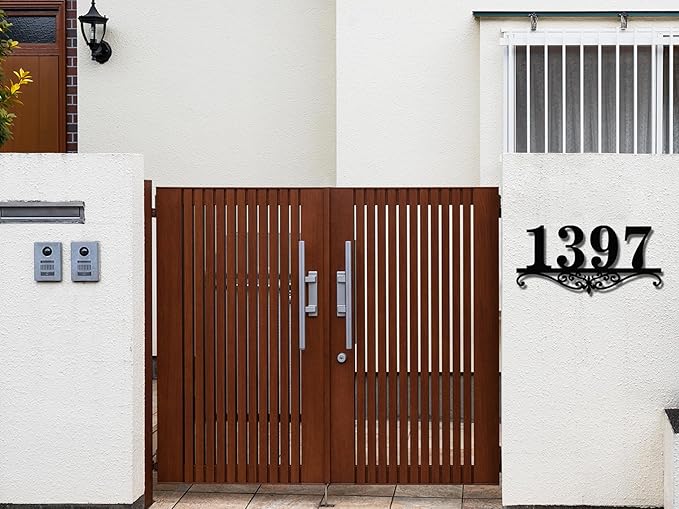 Personalized Horizontal House Numbers for Outside,Personalized Metal Address Sign for Outside, Horizontal Large Address Plaque, Modern House Numbers, Address Numbers,Address Signs for House