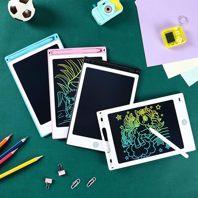 Zhehao 20 Pack LCD Writing Tablet for Kids: 8.5 Inch Colorful Drawing Doodle Boards - Reusable Erasable Doodle Board Educational Learning Toys Gifts for Toddlers Ages 3-8 Party Favors(Pastel,Classic)