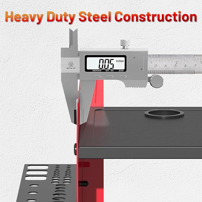 CFMASTER Power Tool Organizer Wall Mount wtih Charging Station,4 Drill Holder Wall Mount with 8 Outlet Power Strip,3 Layers Heavy Duty Tool Rack with Hooks,Screwdriver Organizer in Workbench,Garage