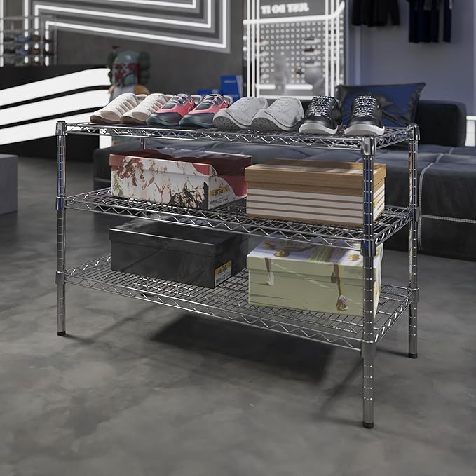 Regal Altair 18" Deep x 42" Wide x 27" Height Wire Shelving Kit | 3-Tier | NSF Commercial Storage Rack Unit
