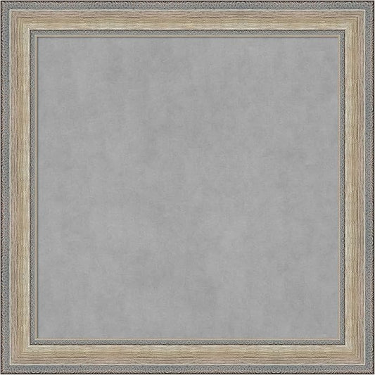 Amanti Art Silver Framed Magnetic Board 29x29 Medium Vision Board for use with Magnets, 100% Metal Sheet to Display Items as Office Decor or for Home Organization in mudroom, Kitchen or Kids Room